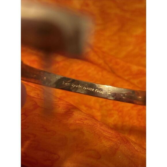 Kate Spade New York Oval/Rectangular Glass Gold Tone Hinged Bangle Size 6.75 - Picture 14 of 15